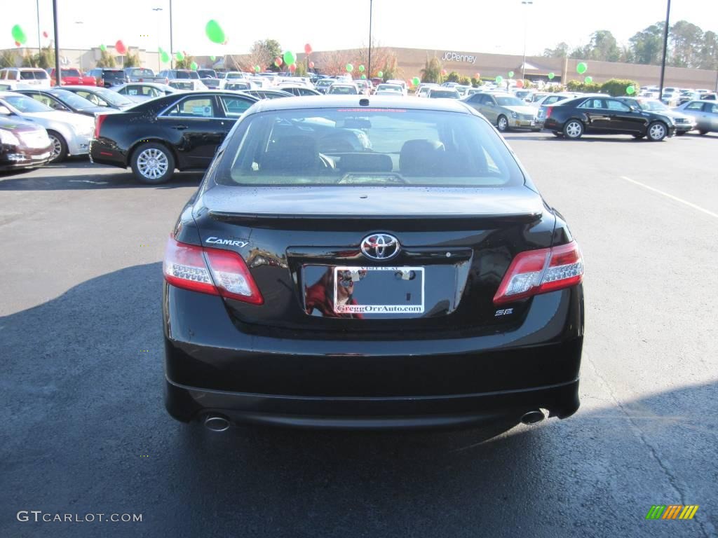 2010 Camry SE V6 - Black / Dark Charcoal photo #4