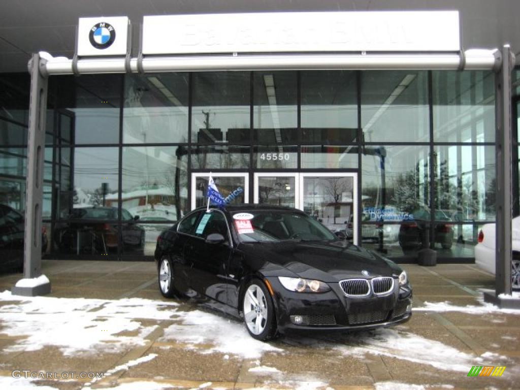 2008 3 Series 335i Coupe - Jet Black / Black Dakota Leather photo #2