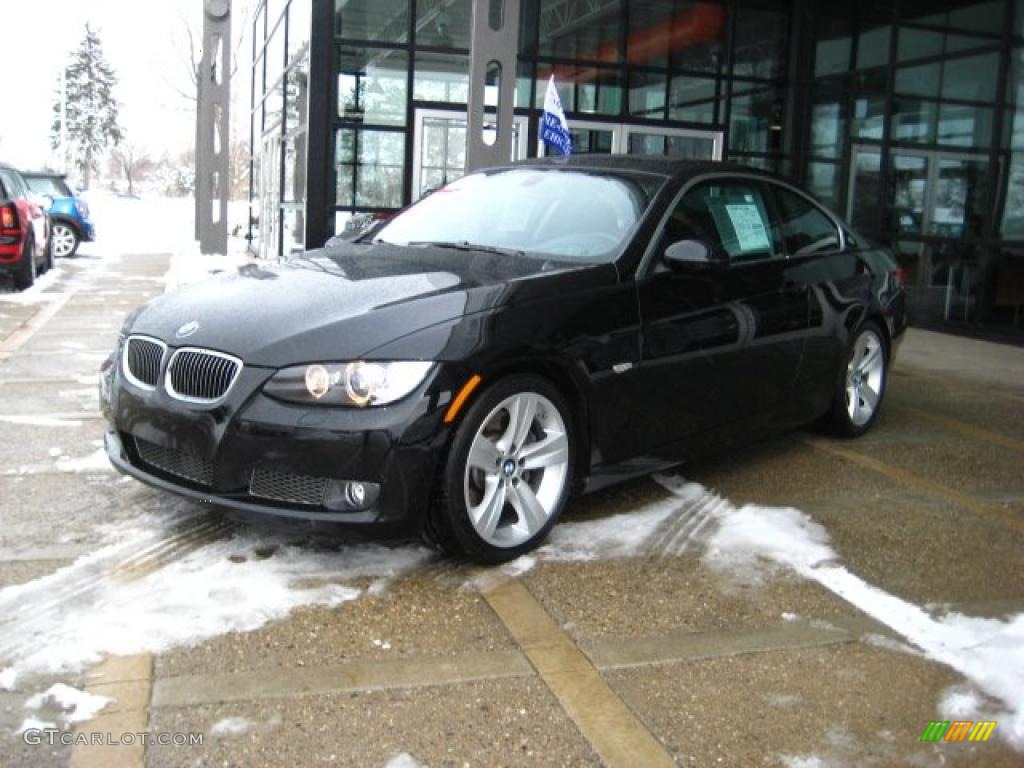 2008 3 Series 335i Coupe - Jet Black / Black Dakota Leather photo #4