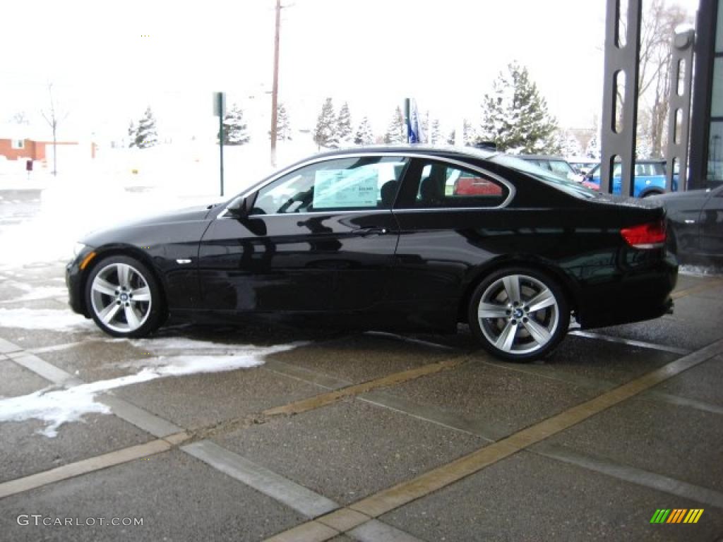 2008 3 Series 335i Coupe - Jet Black / Black Dakota Leather photo #5