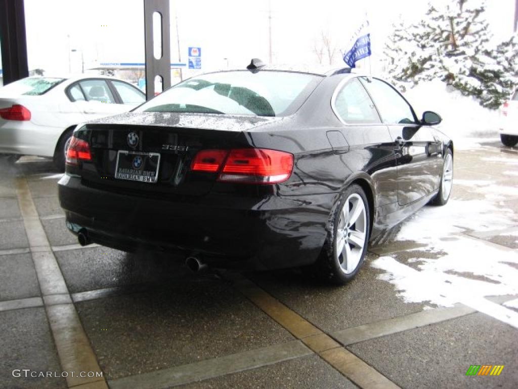 2008 3 Series 335i Coupe - Jet Black / Black Dakota Leather photo #8