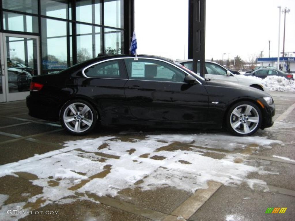 2008 3 Series 335i Coupe - Jet Black / Black Dakota Leather photo #9