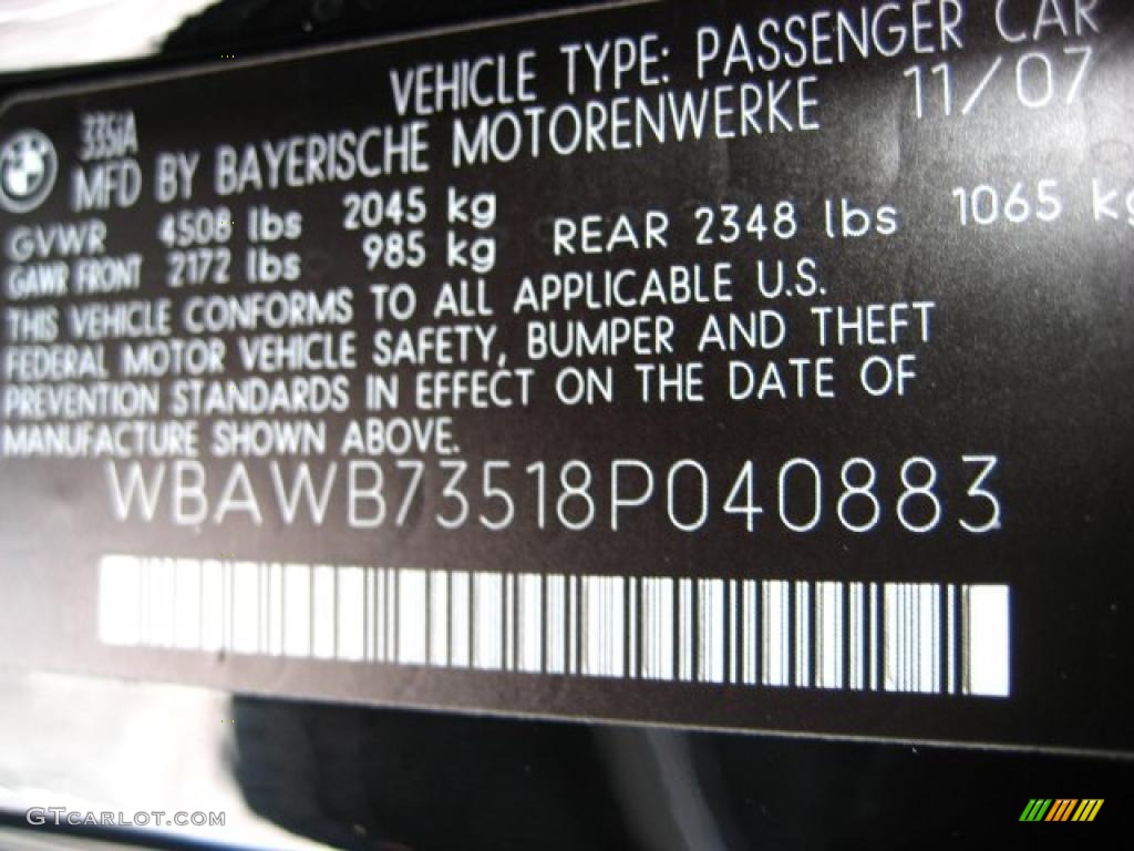 2008 3 Series 335i Coupe - Jet Black / Black Dakota Leather photo #24