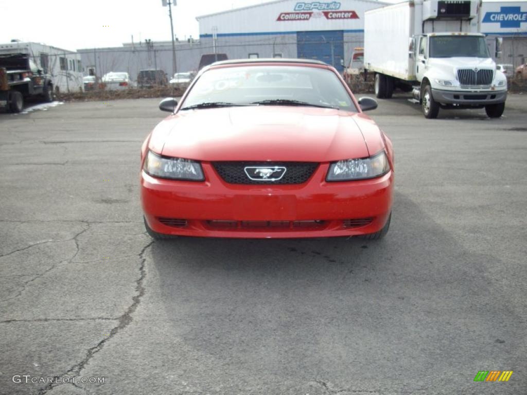 2004 Mustang V6 Convertible - Torch Red / Dark Charcoal photo #12
