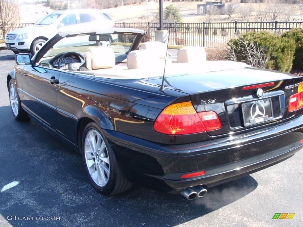 2004 3 Series 330i Convertible - Black Sapphire Metallic / Sand photo #11