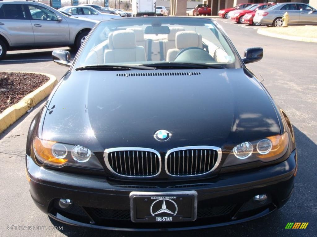 2004 3 Series 330i Convertible - Black Sapphire Metallic / Sand photo #15