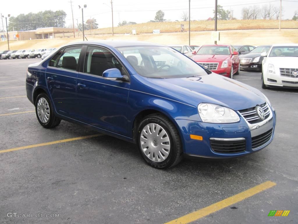 2008 Jetta S Sedan - Laser Blue Metallic / Anthracite Black photo #2