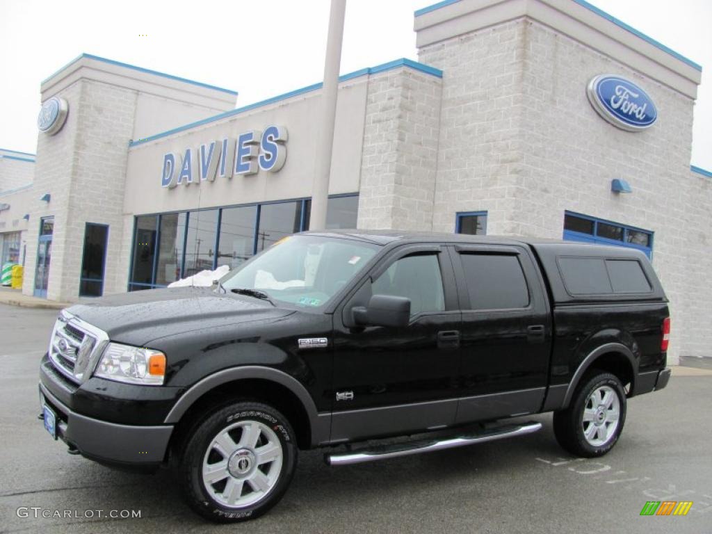 2008 F150 XLT SuperCrew 4x4 - Black / Black photo #1