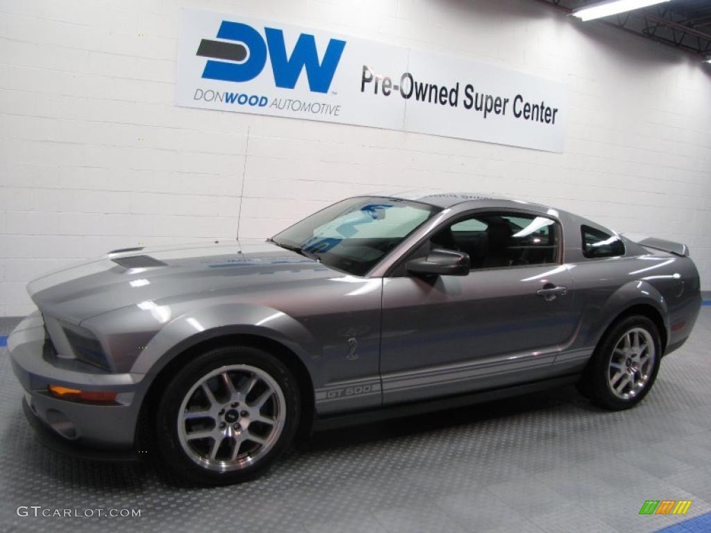 2007 Mustang Shelby GT500 Coupe - Tungsten Grey Metallic / Black Leather photo #2