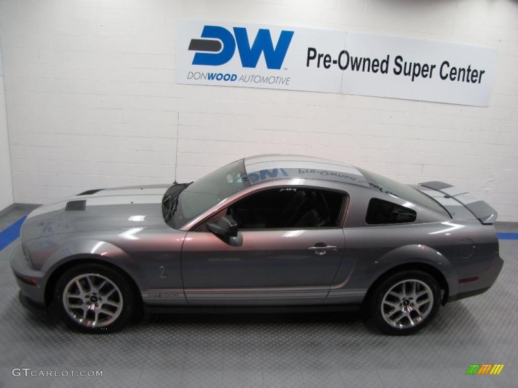 2007 Mustang Shelby GT500 Coupe - Tungsten Grey Metallic / Black Leather photo #5