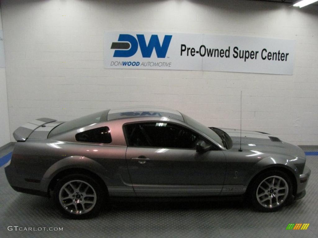 2007 Mustang Shelby GT500 Coupe - Tungsten Grey Metallic / Black Leather photo #6