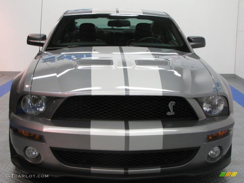 2007 Mustang Shelby GT500 Coupe - Tungsten Grey Metallic / Black Leather photo #8