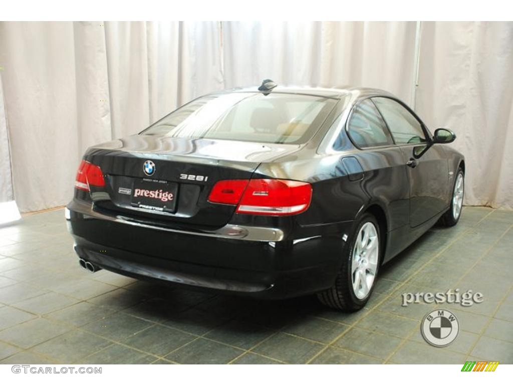 2009 3 Series 328xi Coupe - Black Sapphire Metallic / Beige photo #2