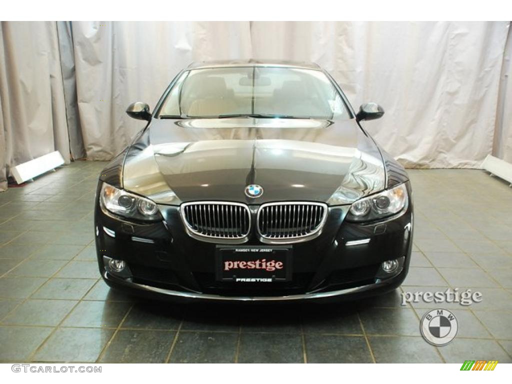2009 3 Series 328xi Coupe - Black Sapphire Metallic / Beige photo #6