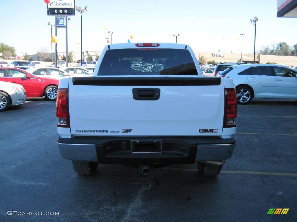 2008 Sierra 1500 SLT Crew Cab 4x4 - Summit White / Light Cashmere photo #4