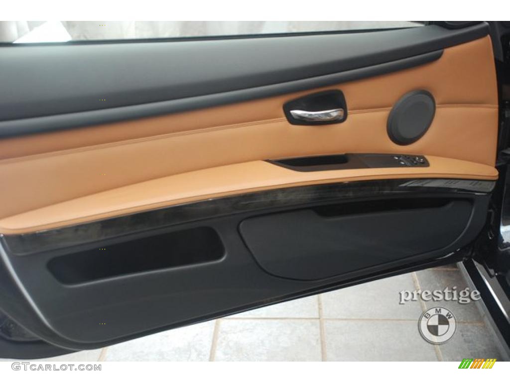2009 3 Series 328xi Coupe - Black Sapphire Metallic / Beige photo #11