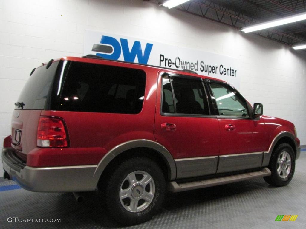 2003 Expedition Eddie Bauer 4x4 - Laser Red Tinted Metallic / Medium Parchment photo #4