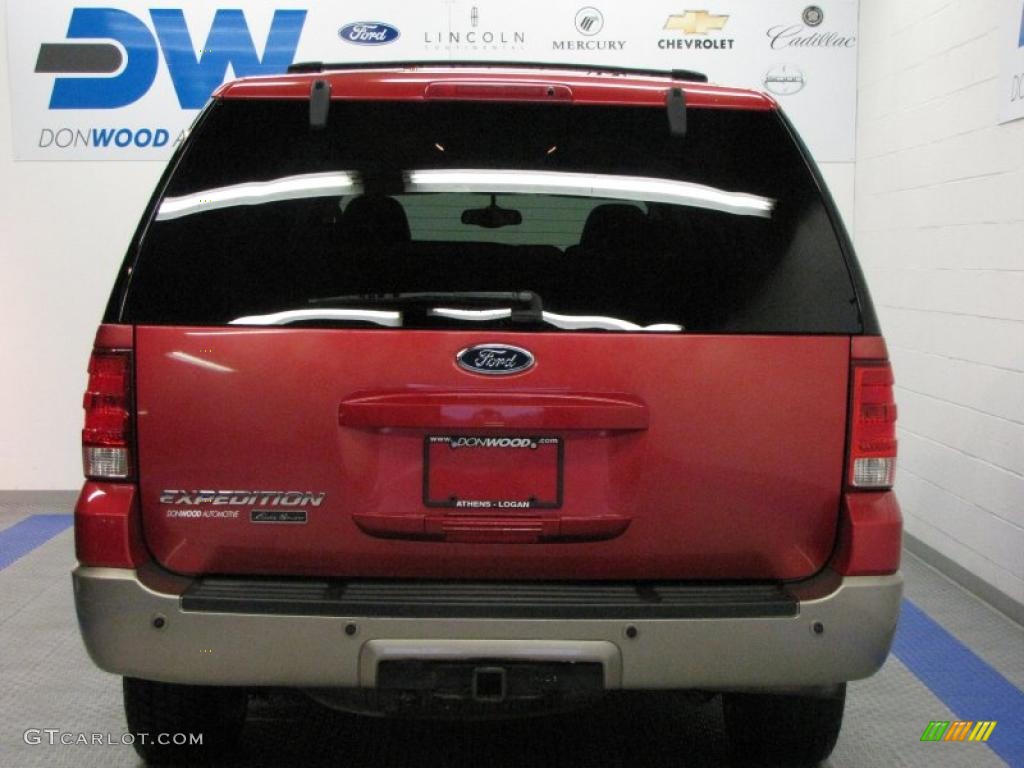 2003 Expedition Eddie Bauer 4x4 - Laser Red Tinted Metallic / Medium Parchment photo #8