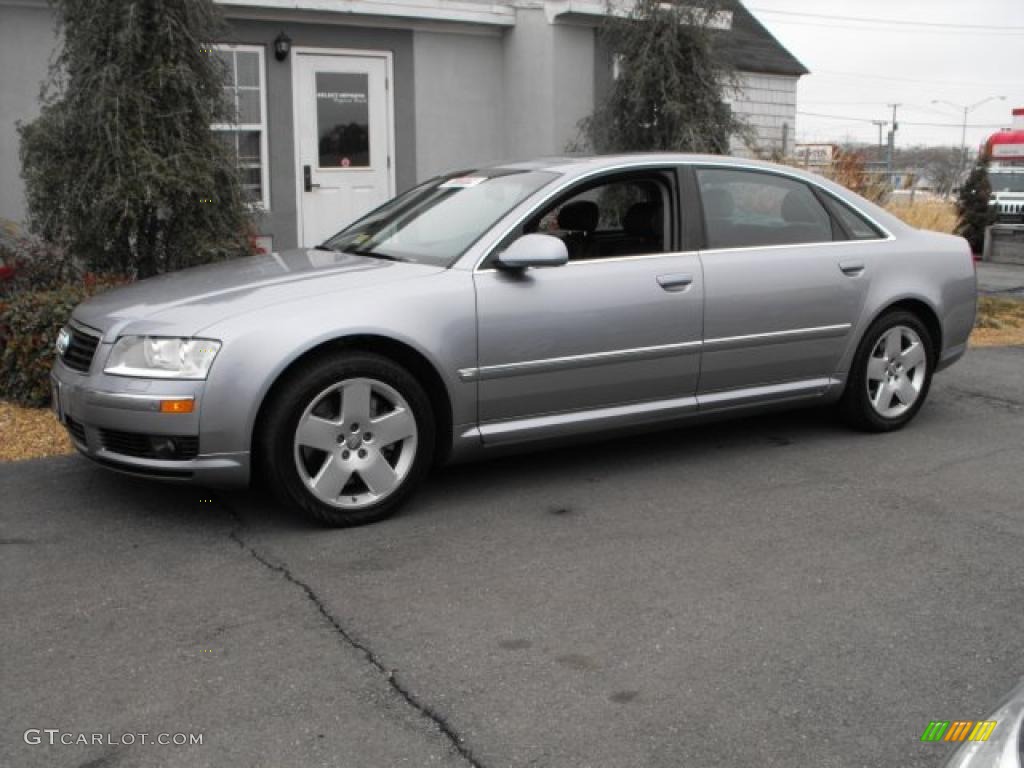 2005 A8 L 4.2 quattro - Akoya Silver Metallic / Black photo #4