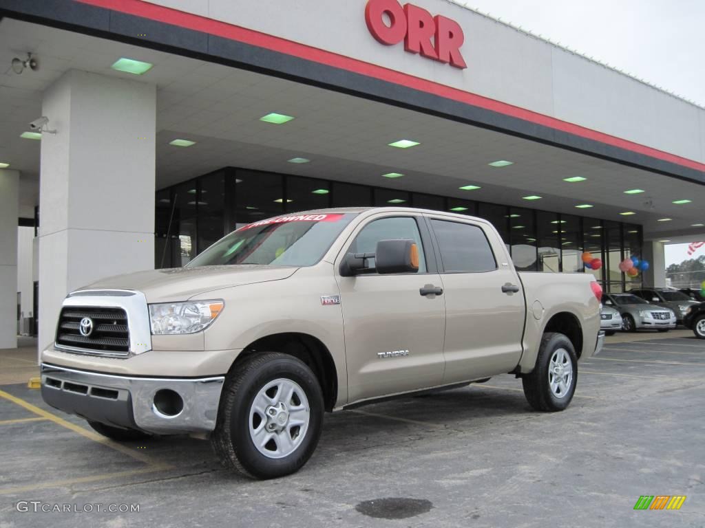 2007 Tundra SR5 CrewMax - Desert Sand Mica / Beige photo #1