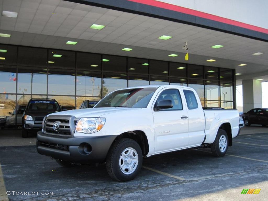 2010 Tacoma Access Cab - Super White / Graphite photo #1