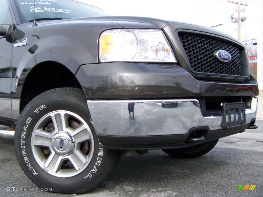 2005 F150 XLT SuperCab 4x4 - Dark Stone Metallic / Tan photo #2