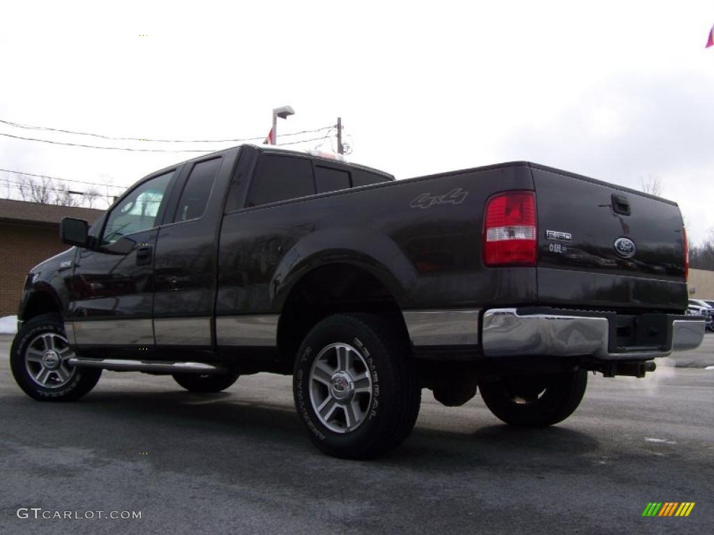 2005 F150 XLT SuperCab 4x4 - Dark Stone Metallic / Tan photo #4