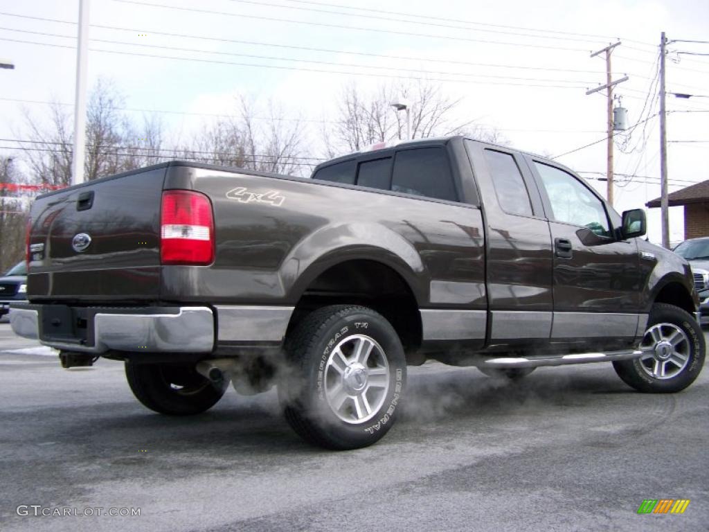 2005 F150 XLT SuperCab 4x4 - Dark Stone Metallic / Tan photo #8