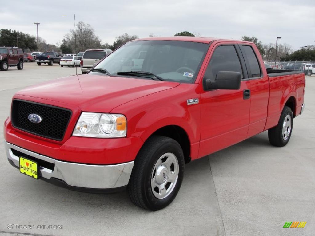 2006 F150 XLT SuperCab - Bright Red / Medium/Dark Flint photo #7