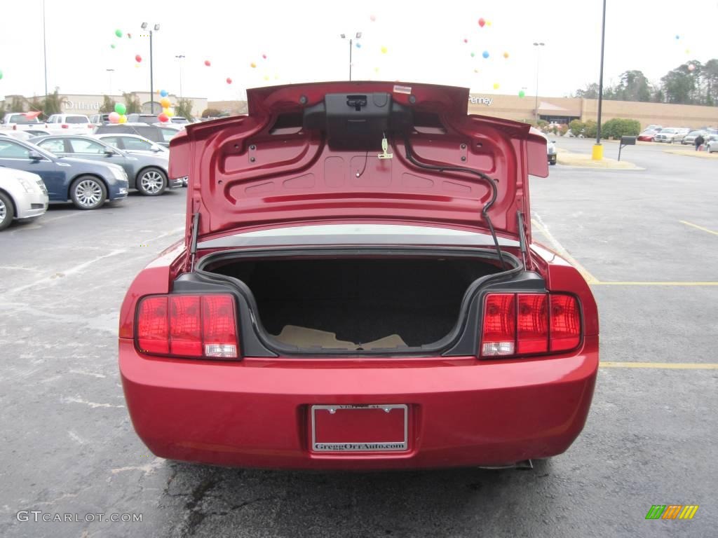 2008 Mustang V6 Premium Coupe - Dark Candy Apple Red / Medium Parchment photo #5