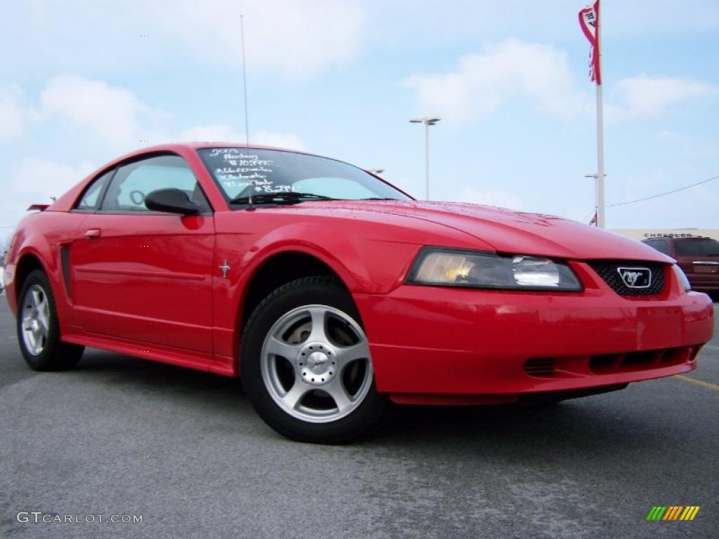 2003 Mustang V6 Coupe - Torch Red / Medium Parchment photo #1