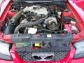 2003 Torch Red Ford Mustang V6 Coupe  photo #14