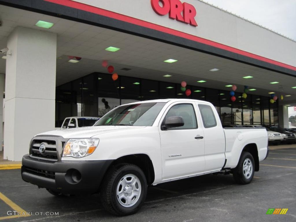 2010 Tacoma Access Cab - Super White / Graphite photo #1