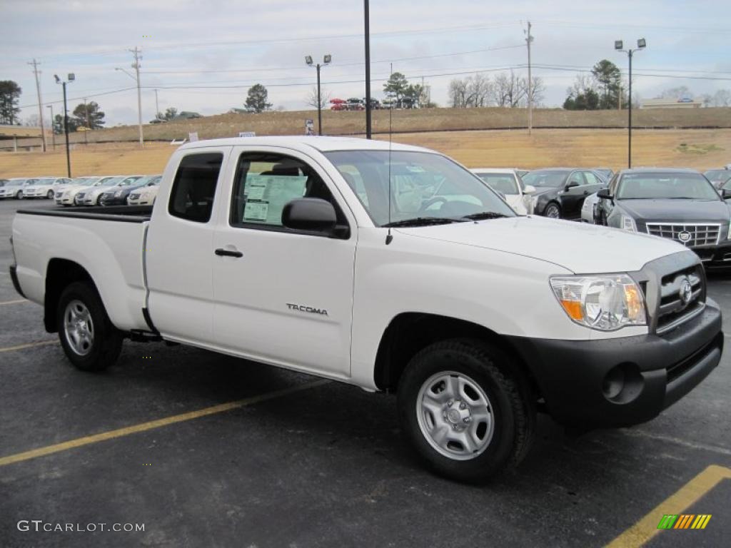 2010 Tacoma Access Cab - Super White / Graphite photo #2