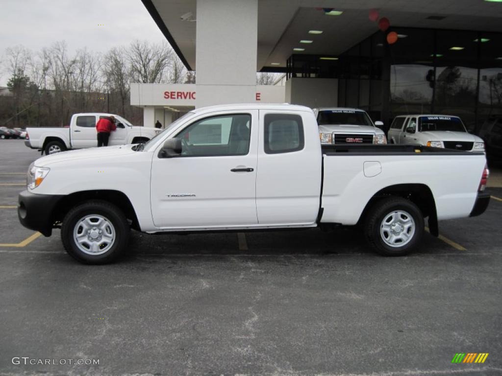 2010 Tacoma Access Cab - Super White / Graphite photo #4