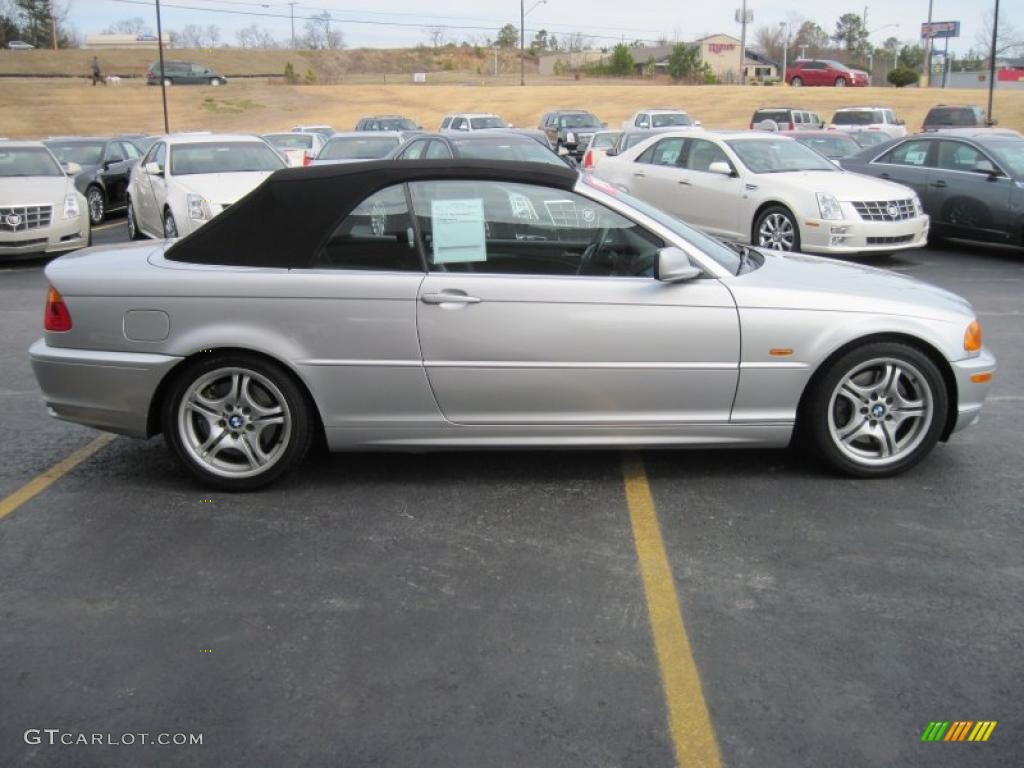 2001 3 Series 330i Convertible - Titanium Silver Metallic / Black photo #4