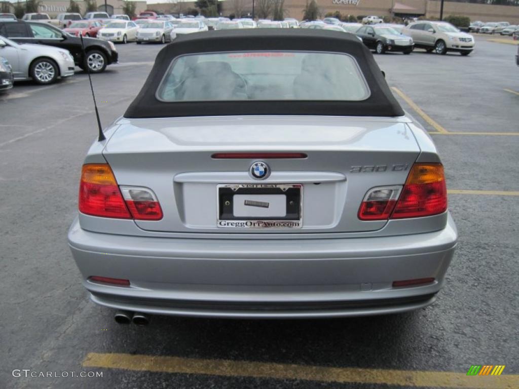 2001 3 Series 330i Convertible - Titanium Silver Metallic / Black photo #6