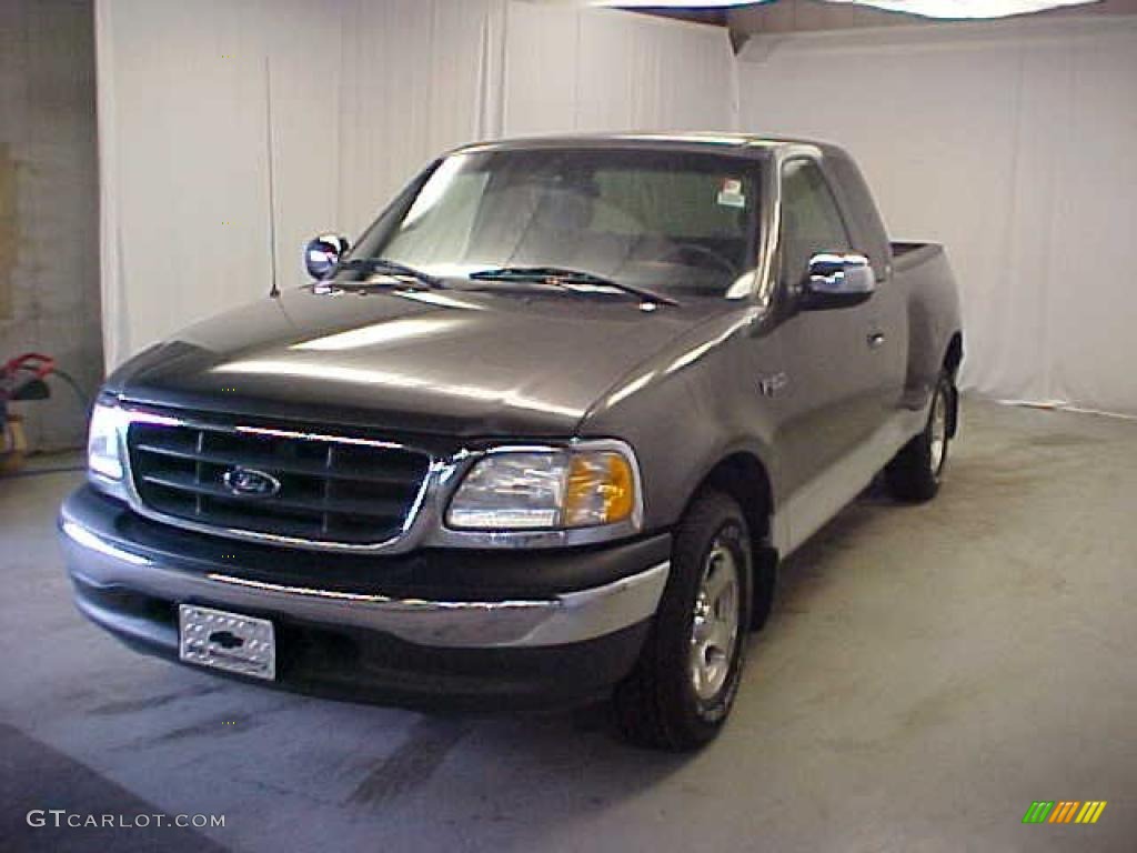2002 F150 XLT SuperCab - Dark Shadow Grey Metallic / Medium Graphite photo #3