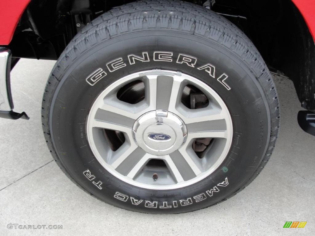 2006 F150 XLT SuperCrew 4x4 - Bright Red / Medium/Dark Flint photo #14
