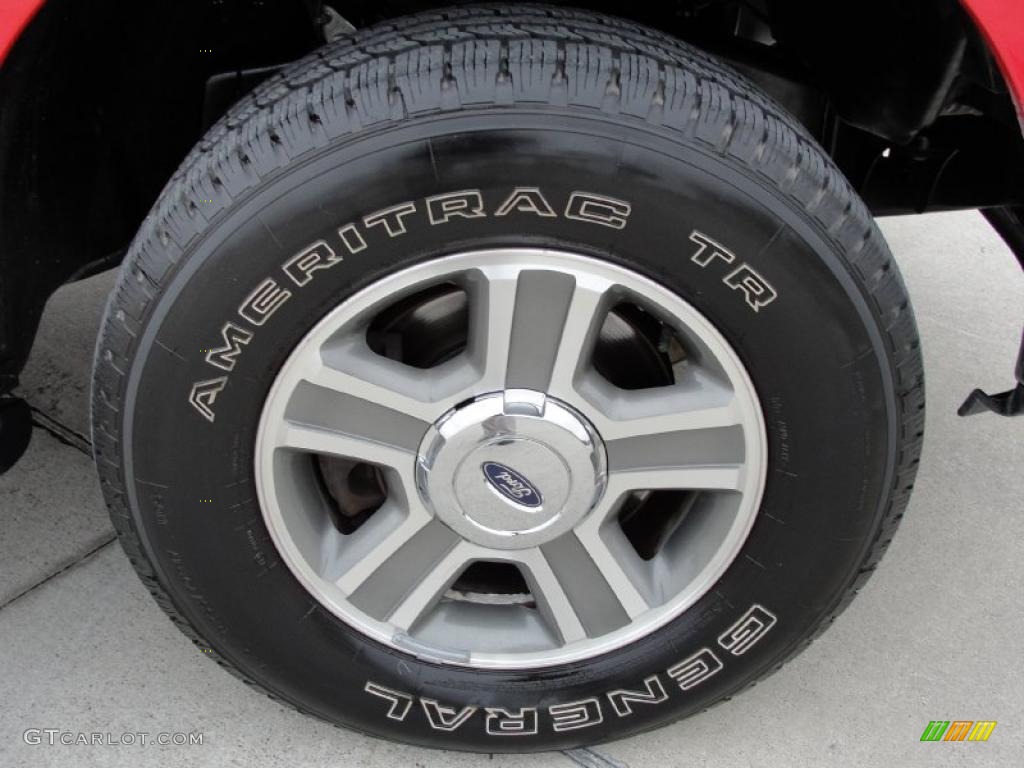 2006 F150 XLT SuperCrew 4x4 - Bright Red / Medium/Dark Flint photo #17
