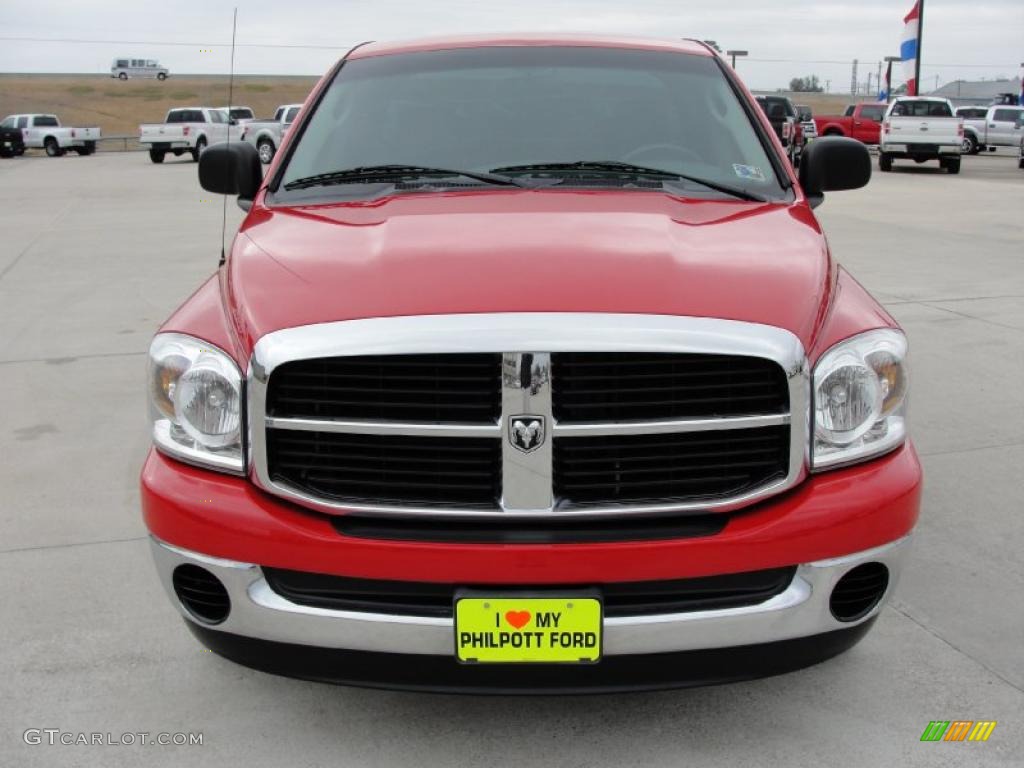 2007 Ram 1500 ST Quad Cab - Flame Red / Medium Slate Gray photo #8