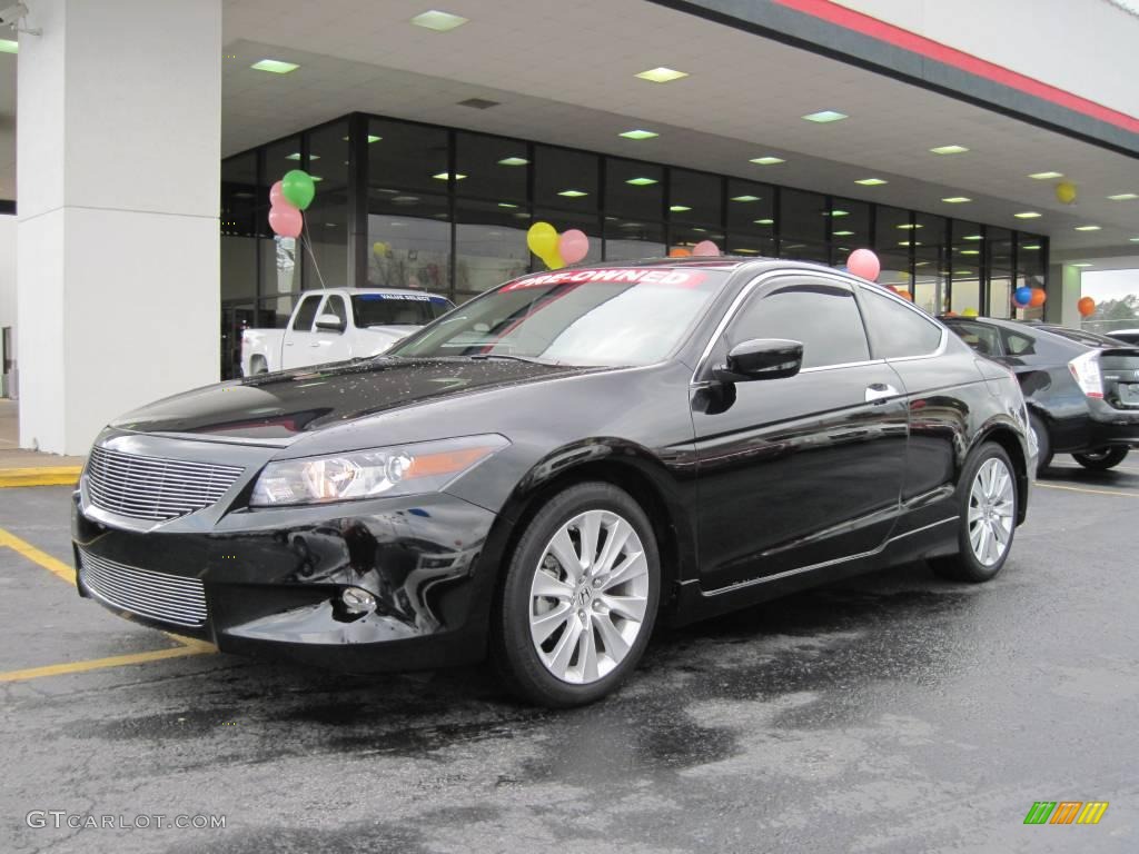 2008 Accord EX-L V6 Coupe - Nighthawk Black Pearl / Black photo #1