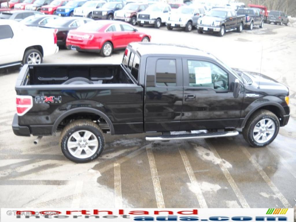 2010 F150 FX4 SuperCab 4x4 - Tuxedo Black / Black photo #5