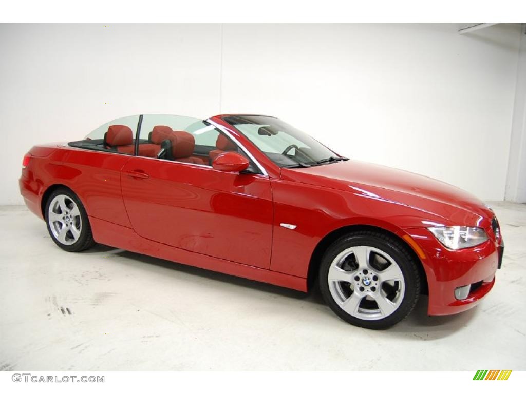 2008 3 Series 328i Convertible - Crimson Red / Coral Red/Black photo #2