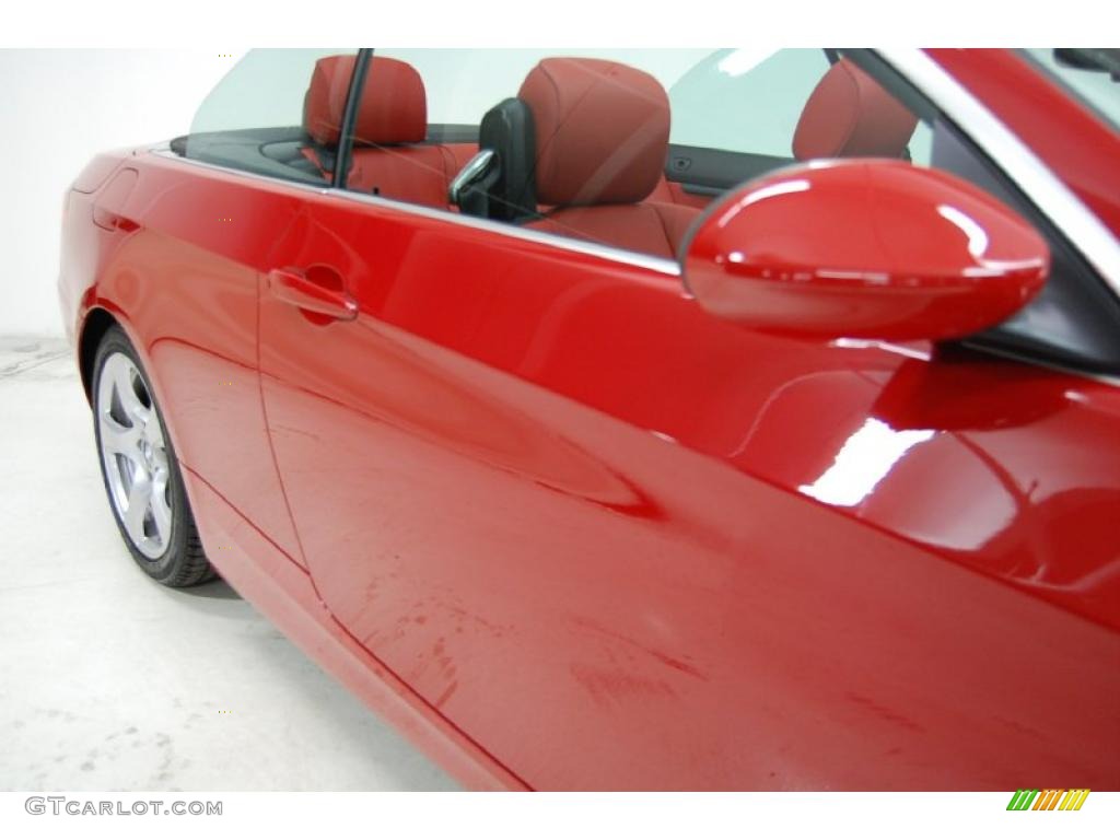 2008 3 Series 328i Convertible - Crimson Red / Coral Red/Black photo #4