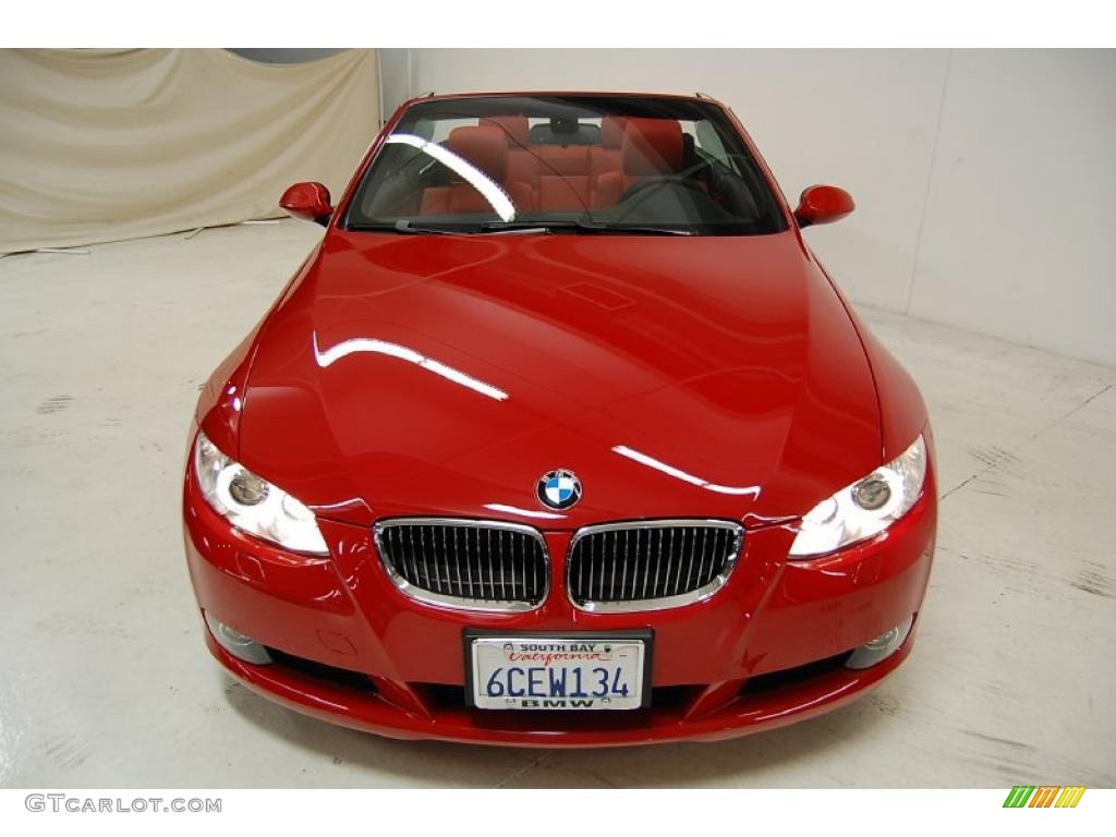 2008 3 Series 328i Convertible - Crimson Red / Coral Red/Black photo #5