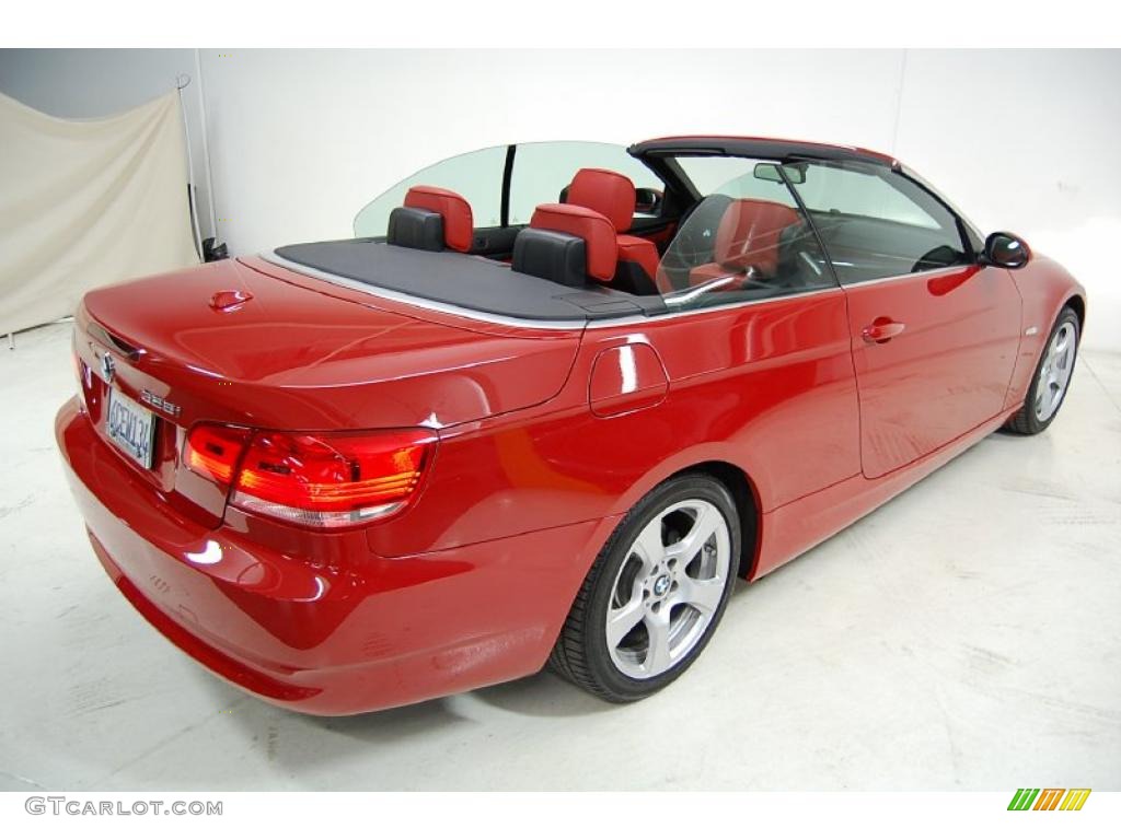 2008 3 Series 328i Convertible - Crimson Red / Coral Red/Black photo #6