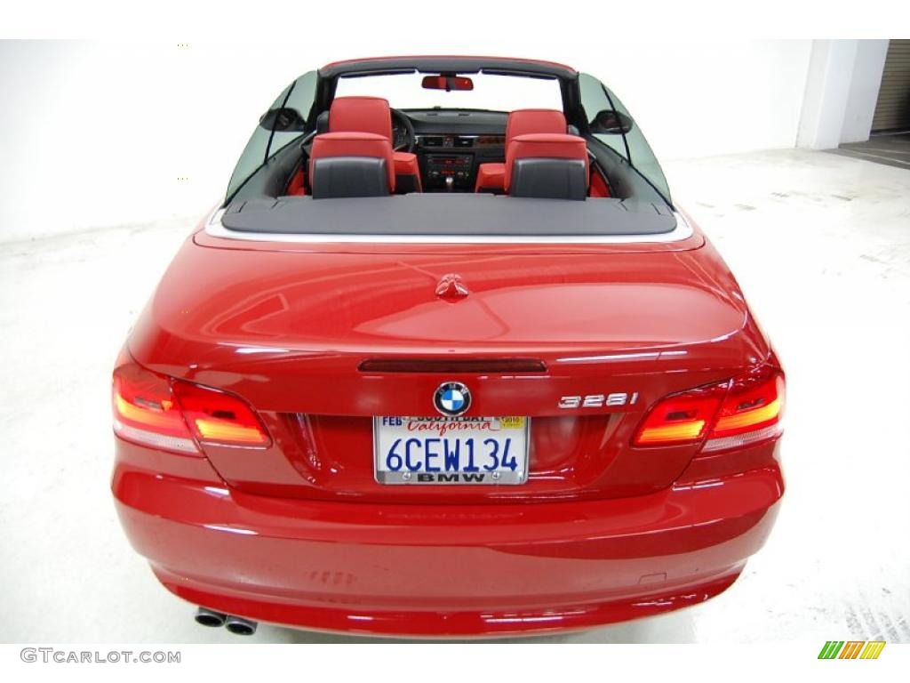 2008 3 Series 328i Convertible - Crimson Red / Coral Red/Black photo #7