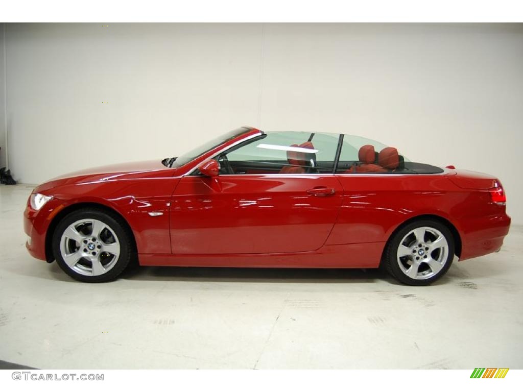 2008 3 Series 328i Convertible - Crimson Red / Coral Red/Black photo #10