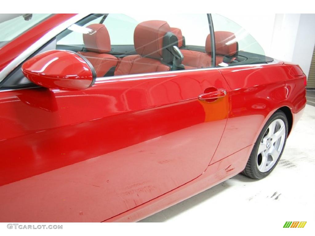 2008 3 Series 328i Convertible - Crimson Red / Coral Red/Black photo #12